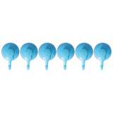 6PCS Strong Vacuum Wall Hook Towel Hook Plastic Self Adhesive Suction Cup for Kitchen Bathroom Blue V1294-YM0714-3117210191213
