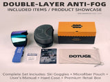DOTUGE DGZ-12XS Ski Goggles with Italian REVO Coated Dual-Layer Anti-Fog Lens, UV400 Protection, V1341-ZY-5JCHMHUV-E