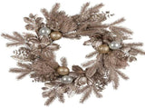 Christabelle Champagne Glitter Christmas Wreath - 61cm 112_SHD8066