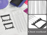 Chest Expander with Adjustable Grip Strength Trainer Plastic Handle for Fitness Workouts V1192-AZ-W-25619