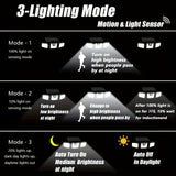 74 LED solar sensor lights with motion sensor, 3 brightness modes, outdoor wall lights, suitable for V1102-HEDJ-004