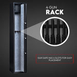 4 Rifle Gun Safe Iron Heavy Duty Firearm Security Digital Lockbox Premium CAT A+B V379-GUNSAFE0040003