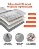VEVOR Large Area Rug 1828.8x2743.2 mm Anti-Skid Indoor Floor Mat Bohemian Gray V952-JXZXDT6X9FTH013AF001V0