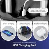 3 pcs 20"/24"/28" Digital Weighing Scale and USB Charging Port Lightweight Luggage Suitcase Blue V915-FB3001-BL