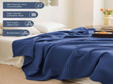 Lightweight Waffle Weave Blanket Queen Size, Breathable & Ultra Soft, 43.30"x 59.05" Soft & Cozy V1189-LWWAL-20260401-05619