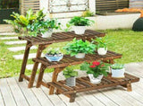 3pcs Plant Stand Flower Step Bench Rack Herb Storage Shelf Garden Indoor Outdoor V767-XJJ375