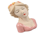 Modern Ceramic Face Vases Decorative Modern Style Shy Girl Flower Lady Head Vase for Unisex Plants V1294-YM0706-3115230067213