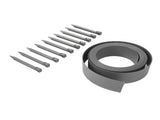 Plastic Garden Border Wood Grain Pattern Flat PE Landscape Edging Kit with Fixing Nails 10M Gray V1294-YM0901-3111240054912
