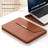 3-in-1 Detachable PU Leather Laptop Sleeve with Ergonomic Stand & Mouse Pad V888-ELOSUNG39006