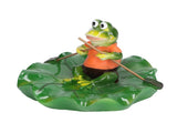 Simulation Resin Floating Lotus Leaf Frogs Ornament Fish Pond Fountain Landscape Decor V1294-YM0715-3111210437011