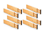 8 Pack Bamboo Adjustable Kitchen Drawer Dividers V178-36045