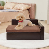 VEVOR Pet Sofa, Dog Couch for Medium-Sized Dogs and Cats, 28 x 20 x 13 inch Soft Leather Dog Sofa V952-PYCWSFPYZFXZU0X7XV0