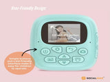Kids Rechargeable Instant Print Camera Blue - Digital Thermal Photo Video MP3 V238-SUPDZ-40832487194704