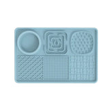 Multi-Functional Slow Feeder Mat for Dogs- Anti-Slip Lick Pad with Multiple Textures Rectangle 2PCS V888-ELOSUNG10441