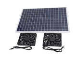 22W Solar Panel Double Exhaust Fan Kit 12V Solar Fan for Chicken Coop Dog House Greenhouse Shed RV V1294-YM0901-3113250238311