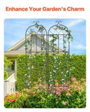2 Packs Metal Garden Trellis for Climbing Plant Support 87x20 in Rustproof V952-HPJHX2JTH87W13N5YV0