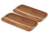 SWETRACE Wood Fruit Tray Wooden Tray Multi-Color 2Set V1189-LWWAL-20260327-03686