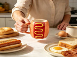 Hot Dog Shaped Ceramic Coffee Mug,Novelty 3D Realistic Food Drinkware with Comfort Grip Handle,Fun V1369-AZ3-W-14909