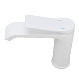 Sink G1/2 Thread Hot Cold Water Tap White Leaking Resistant Corrosion Proof Bathroom Sink V1294-YM0715-3112220048011