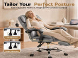 Artiss Executive Office Chair Footrest Grey OCHAIR-G-1051-FT-GY