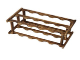 Wine Rack Pine Wood Wine Bottle Storage Shelf Display Organizer Decor for Countertop Home 3 Layer 15 V1294-YM0703-3116230002811