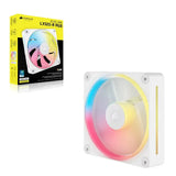 Corsair iCUE LINK LX120R RGB 120 mm PWM Reverse Fan Expansion Single Pack White 66.7 CFM, V1202-V2-CFCO-LX120R-WH