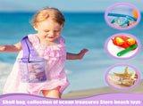 Tutuviw 4Pcs Large Capacity Collecting Bag Cylindrical Mesh Beach Bag Beach Mesh Bag Toys Seashell V1189-WXFWAL-20260319-01587