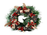 Christmas Wreath Artificial Christmas Hanging Wreath for Front Door Wall Tree Christmas Party Shop V1294-YM0714-10310039