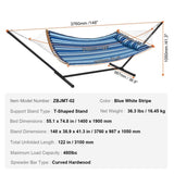 Two Person Hammock with Stand Included, Double Hammock with Curved Spreader Bar and Detachable V952-HFDCLBSTWTXHK0YP9V0