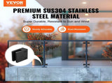 Glass Clamp, 40 PCS Square Glass Railing Bracket for 0.31 "-0.47 " Tempered Glass, 304 Stainless V952-BLZJHSFX40PCUK43PV0