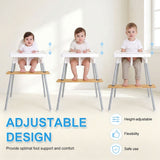 High Chair Footrest, Adjustable Height, Sturdy Frame and Smooth Polished Surface, Stable Support for V1369-AZ3-W-12239