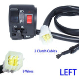 1 Pair Motorcycle Switch Handlebar Controller Switch Motorbike Horn Turn Signal Start Switch Button V1188-MS-227-0453