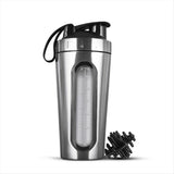 Shaker Bottles for Protein Mixes Stainless Steel Protein Shaker Not Stays Cold/Hot, Visible Window V1366-AZ2-W-15834