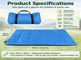 Foldable and Portable Dog Mat, Waterproof Oxford Fabric Travel Mat, Dog Cushion, Large Size 110 x 68 V1107-CS-OLGPFGG20
