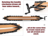Four-Way Pressure Woodworking Clamp with Scissor-Head and Slotted Fixing Bars for Panel Gluing, V1341-ZY-5L4EAV3H-1PCS