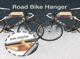 Bike Wall Mount - Indoor Bicycle Rack Bamboo Bike Rack Storage with Removeable Shelf Bicycle V1192-AZ-W-10255