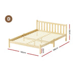 Artiss Bed Frame Double Size Wooden Oak SOFIE WBED-D-001D-WD