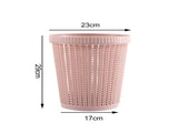 Pulling Bag Trash Can Imitation Rattan Round Plastic Garbage Bin Home Coverless Trash Storage Basket V1294-YM0716-3117220138915