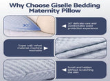 Giselle Bedding Cooling Pregnancy Pillow Adjustable Maternity Pillow for Sleeping, Body Pillows for PILLOW-MAT-COOL-AD-BL