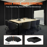 Acoustic Foam Panels 4 Pack 16.5 x 6.3 x 12 in Adhesive for Wall Ceiling V952-ZZSPMBHSL165BV9YJV0