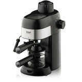 Compact 800W Espresso Coffee Maker with Steam Milk Frother, 240ml Glass Carafe, 4-Cup Capacity, V1341-ZY-FKXSZWL7-BLACK