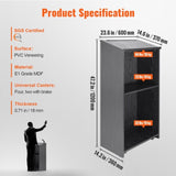 Podium Stand, 47 in Hostess Stand with 4 Rolling Wheels, Wood Podium with Storage Shelves, and Slant V952-CTSJTHSYMDF47ZN65V0