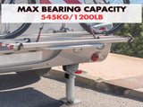 X-BULL 4x 440mm Drop Down Corner Legs Steadies Handle Steel Foot Caravan Trailer Silver V211-AUEB-CL002X2