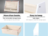 Keezi 4 Tiers Kids Bookshelf Magazine Rack Children Bookcase Organiser Drawer FURNI-G-TOY111-WH
