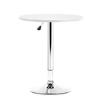 Artiss Bar Table Gas Lift Round White BA-K-TB304-WH