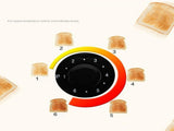 BH 002 Automatic Toaster Multifunctional 2 Slice Toaster Home Breakfast Machine AC 220V Black V1294-YM0716-3113220106211