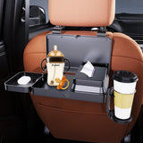 Car Backseat Tray Table Foldable & Adjustable Multi-Functional Travel Desk with Cup Holder, Snack V1107-CS-QCZYCPJ
