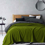 Laconia 400GSM Premium Australian Pure Wool Blanket Moss Green Super King V442-HIN-BLANKET-LACONIAWOOL-MOSSGREEN-SK