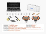 Digital Hydraulic Pressure Test Coupling Kit, 700 Bar Pressure Gauge Manometer Tester with 2 Gauges, V952-YYCSTJ2YLB9OXT9N0001V9