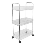 Kitchen Storage Rack Multifunctional 3 Tier Mobile Storage Cart for Bathroom Laundry Room Narrow V1294-YM0710-3112230072111